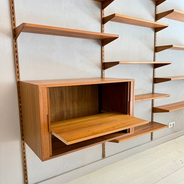 Large Danish Teak Modular Wall System from FM Møbler, 1960s For Sale - Image 10 of 16