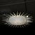 Modernist Brass Fitted Hand-Blown Murano Glass Starburst Spike Form Chandelier For Sale - Image 10 of 17