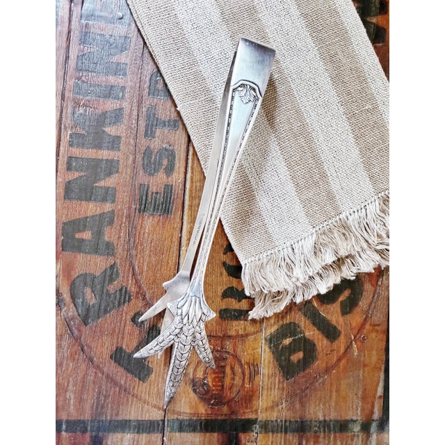 A lovely set of vintage silver plated ice tongs from a Pullman Company railroad car! In excellent condition, minor tarnish...