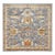 Indian Sultanabad Silk 6x6 Blue, Orange & Ivory Handmade Square Area Rugs #1143145 For Sale