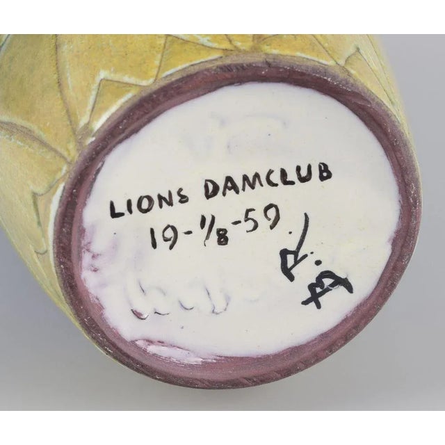 Sweden. Ceramic Vase with Polychrome Glaze and Floral Motifs from Upsala Ekeby For Sale - Image 6 of 8