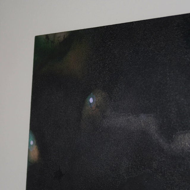 Ebony Original Diptych Pair of Abstract Celestial Night Sky Paintings on Canvas by Artist Casey R Klein For Sale - Image 8 of 18