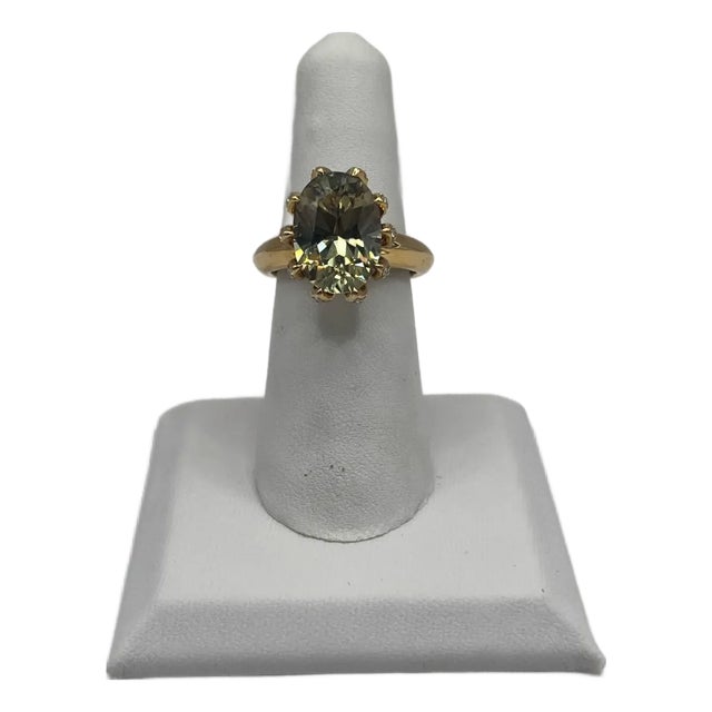 Kat Florence 18k Gold Diamond & Zultanite Ring With Box Size 12 For Sale