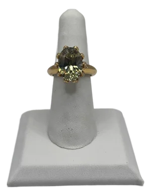 Kat Florence 18k Gold Diamond & Zultanite Ring With Box Size 12