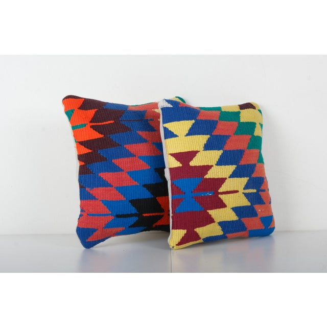 Handmade Turkish Rug Pillow Covers • Vintage Rug Decor Elevate your home decor with these exquisite 12" x 12" pillow...