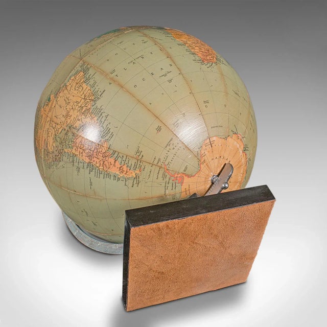1960s Mid-Century Vintage Table Globe, English, World Map, 13.5 Inch Diameter, Cartography For Sale - Image 11 of 12