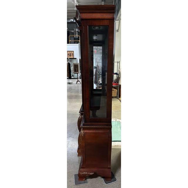 Century Furniture 1990s Century Furniture Federal Style Mahogany Breakfront China Cabinet For Sale - Image 4 of 11
