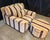 2010s Striped Club Chair and Matching Ottoman For Sale - Image 5 of 9