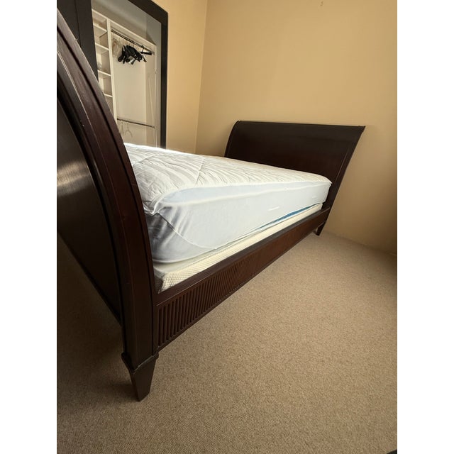 Barbara Barry Mahogany Queen Bed Designed by Barbara Barry For Sale - Image 4 of 8
