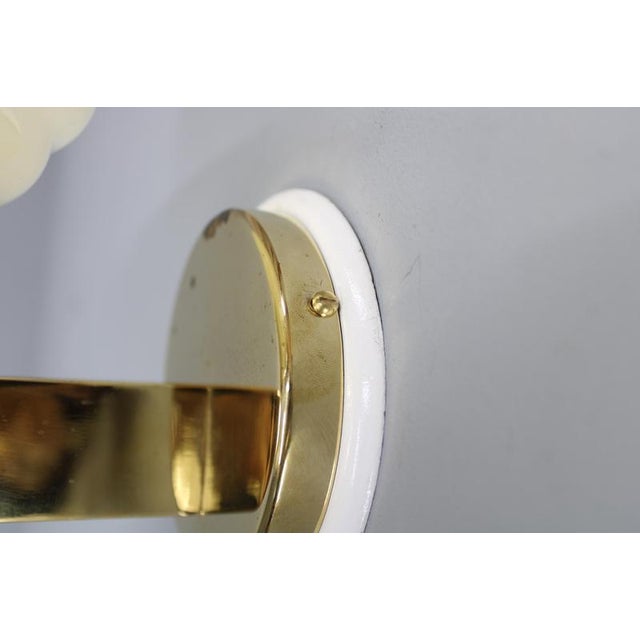 Vintage Art Deco Brass Wall Lights with Opaline Glass Shades, 1940s, Set of 2 For Sale - Image 15 of 17