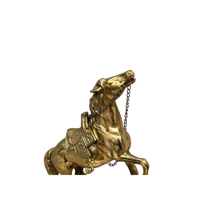Large Brass Horse Figurine For Sale - Image 11 of 16