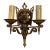 Gothic Brass Wall Sconces -a Pair For Sale