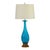 This pair is a wonderful example of Turquoise Blue Empoli Murano Glass Table Lamps. The glass is fluted. Made in the...