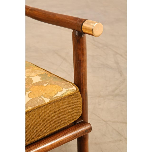 Vogue Coastal Vintage Rattan Bamboo Armchair For Sale - Image 10 of 18