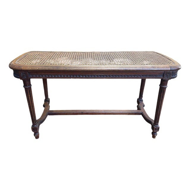 Louis XVI Cane Piano Bench For Sale