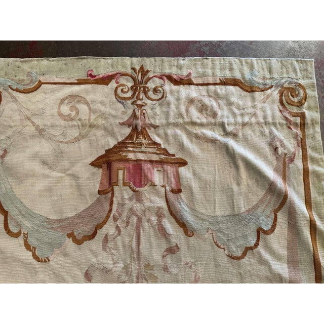 Pair of 19th Century French Aubusson Handwoven Floral Portiere Panels For Sale In Dallas - Image 6 of 12