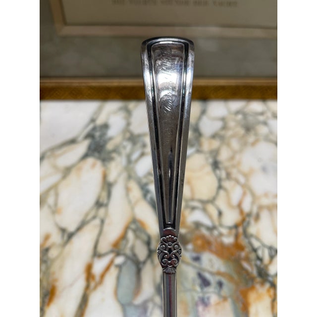 American Silver Plated Ladle With Intricate Handle Design by Rogers Brothers For Sale - Image 3 of 8