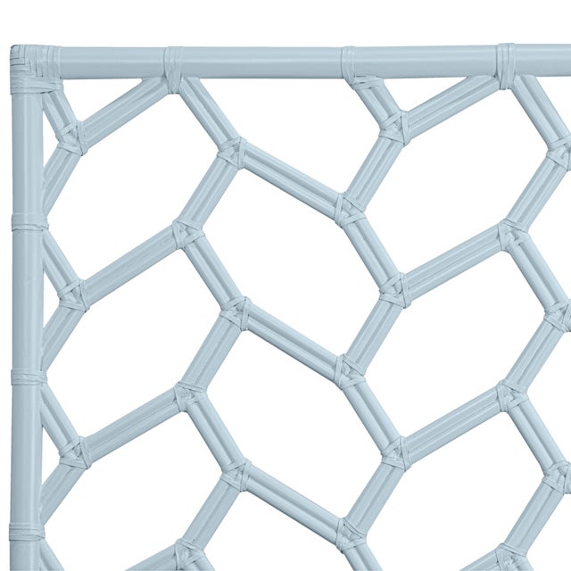 David Francis Silas Platform Bed Queen - Light Blue For Sale - Image 4 of 12