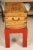English Anglo-Indian Teak Trunk on Red Lacquer Stand For Sale - Image 3 of 10