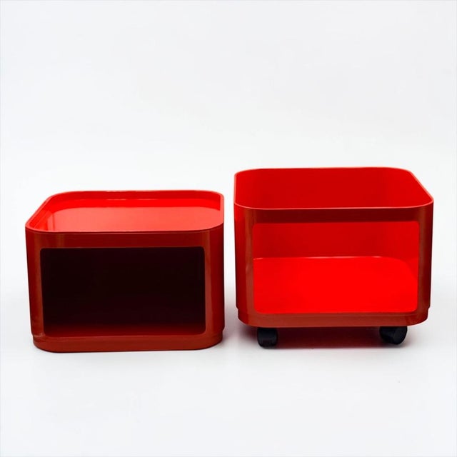 Red Square Components Storage Unit by Anna Castelli Ferrieri for Kartell, 1960s For Sale - Image 12 of 17
