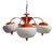 Space Age Style Opaline Glass Chandelier, 1960s For Sale