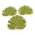 Late 20th Century Monterey Green Tropical Monstera Leaf Shaped Serving Plates - Set of 3 For Sale