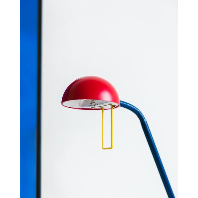 Very beautiful and rare postmodern desk lamp. This vintage design object is in its original condition and may show minimal...