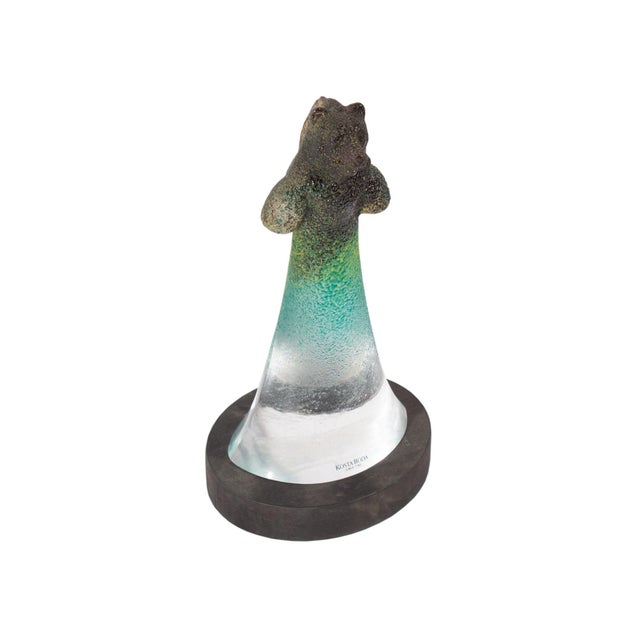 A glass bear designed by Swedish glass artist and designer Kjell Engman (born 1946) for Kosta Boda. From the designer's...