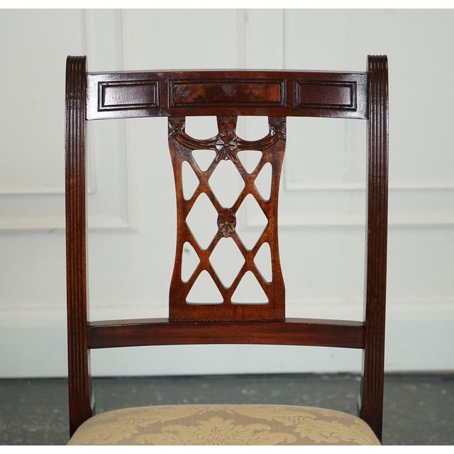 Hepplewhite Dining Chairs in Cream Upholstered Seats from Bevan Funnell, Set of 5 For Sale - Image 7 of 16