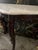 1970s Dark Wooden Oval Mirror and Console Table With Marble Top Pair For Sale - Image 9 of 11