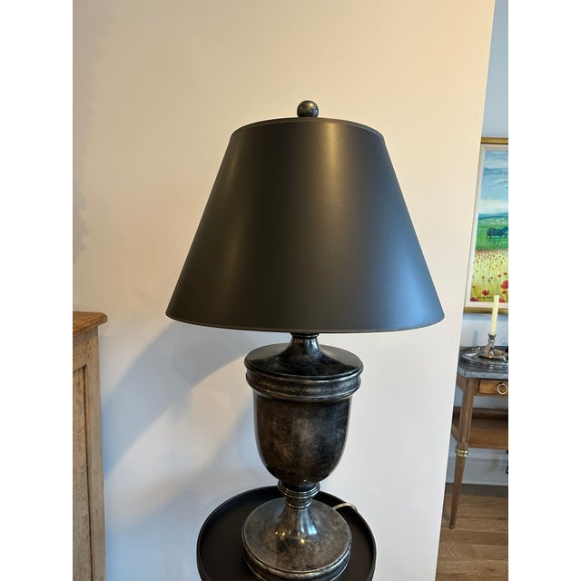 Visual Comfort Urn Style Lamp Silver Tone For Sale - Image 16 of 16