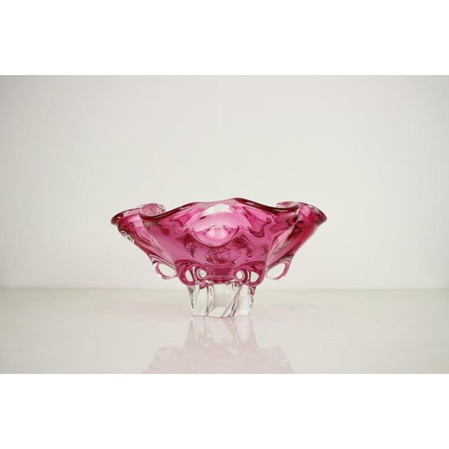 Bohemian Art Glass Bowl attributed to Josef Hospodka, 1960s For Sale - Image 4 of 5