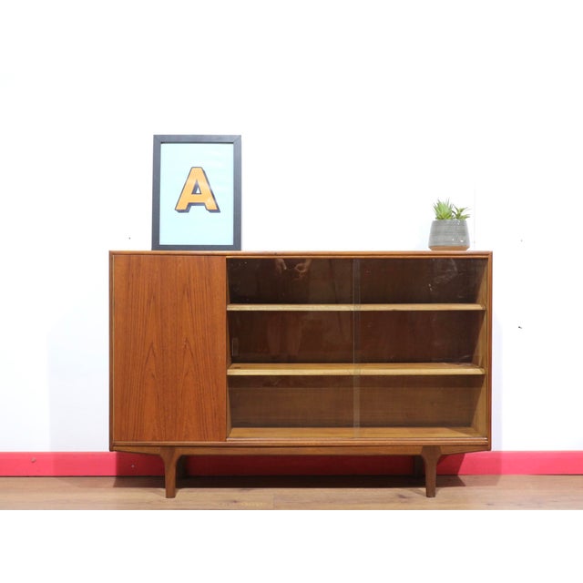 Mid 20th Century Mid Century Modern Vintage British Teak Display China Cabinet by McIntosh For Sale - Image 5 of 14