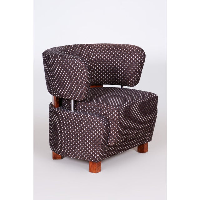 Art Deco Armchair in Walnut Veneer, Oak & Spruce, France, 1920s For Sale - Image 10 of 15