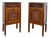 1940s Pair of French Marquetry Bedside Cabinets With Inlaid Decoration For Sale