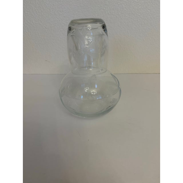 Anchor Hocking Vintage Anchor Hocking Company "Tumble Up" Bedside Carafe and Glass For Sale - Image 4 of 5