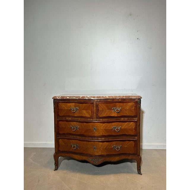 Chest of Drawers with Marble Top For Sale - Image 6 of 6