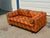 Signed Selig of Monroe Mid-Century Modern Geometric Pattern Pit Loveseat For Sale - Image 11 of 12