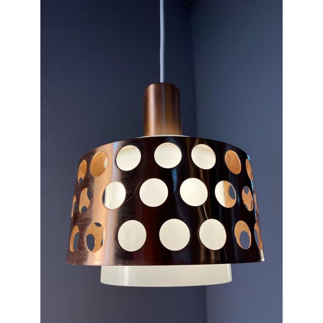 Copper Copper and Glass Pendant, Sweden For Sale - Image 8 of 11