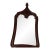 19 Th C American Antique Gothic Style Walnut Wall Mirror For Sale
