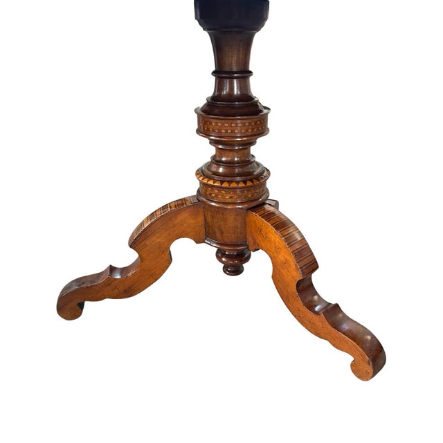 Italian 19th Century Italian Sorrento Inlaid Side Table For Sale - Image 3 of 12