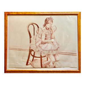 Philip Pearlstein, Girl in Ballerina Dress (Thonet Chair) Color Lithograph, American Modernist, c.1970