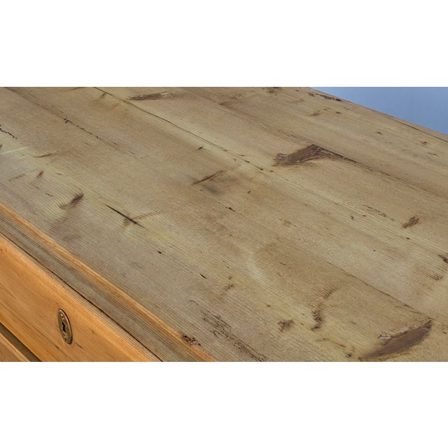 Brown Pine Central European Chest of Four Drawers For Sale - Image 8 of 16