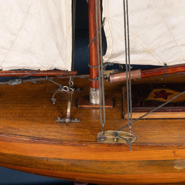 Vintage English Carved Hull Pond Yacht, 1930 For Sale - Image 16 of 18