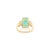 Metal 18k Gold Octagon Cut Emerald Cocktail Ring With Real Diamonds Size 6 For Sale - Image 7 of 12