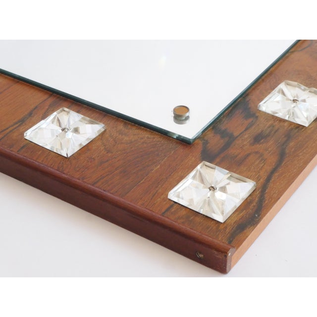 Mid-Century Scandinavian Swedish Full-Length Mirror with Acrylic Decoration, 1960s For Sale - Image 4 of 10
