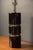Vintage Mod Cylindrical Chrome and Black Ceramic Stacked Accent Table Lamp For Sale - Image 4 of 6