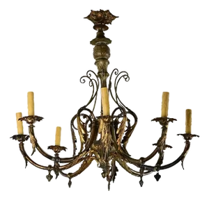 French 19th Century Gilt Bronze Chandelier