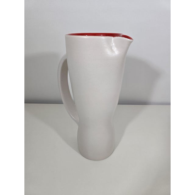 Mid-Century Modern Model 1059 Pitcher and Ceramic Cups by Pol Chambost, 1950, Set of 13 For Sale - Image 3 of 13