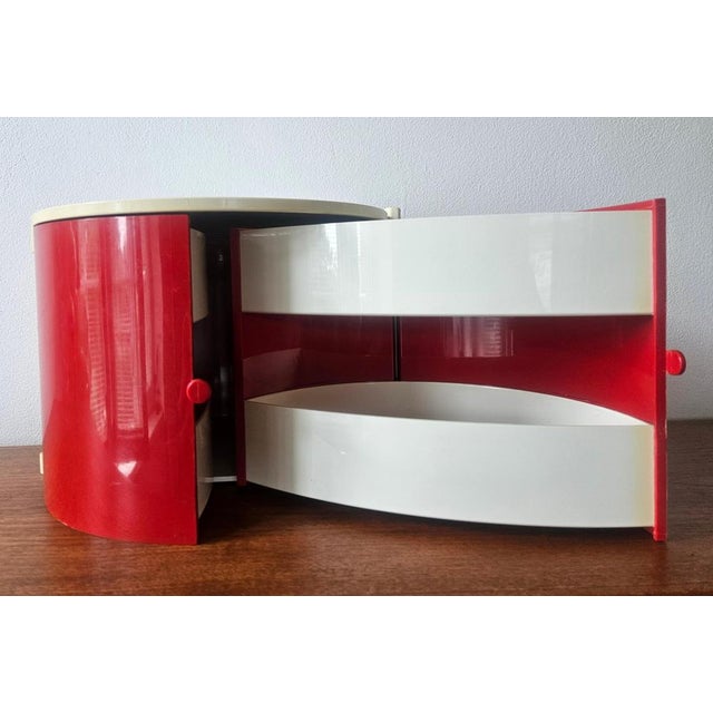 Mid-Century Space Age Table Toiletries Box with Mirror by Plastimat, Italy, 1970s For Sale - Image 9 of 18